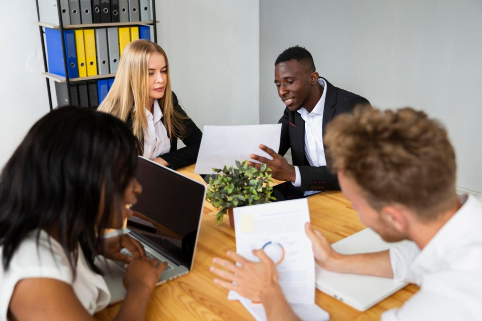 Professional business presentation materials and client reports